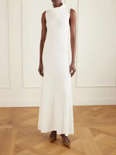 Tom Ford Draped Wool-blend Piqué Maxi Dress | Thumbnail 2