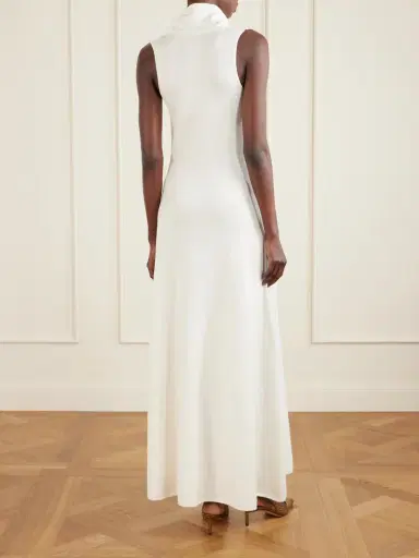 Tom Ford Draped Wool-blend Piqué Maxi Dress | Thumbnail 3