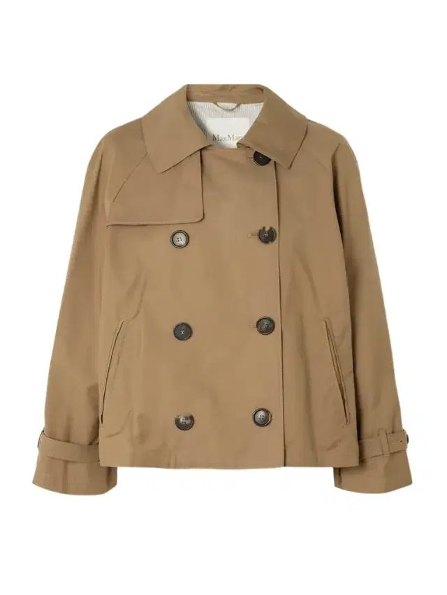 Tesoro Cropped Double-breasted Cotton-blend Gabardine Trench Coat