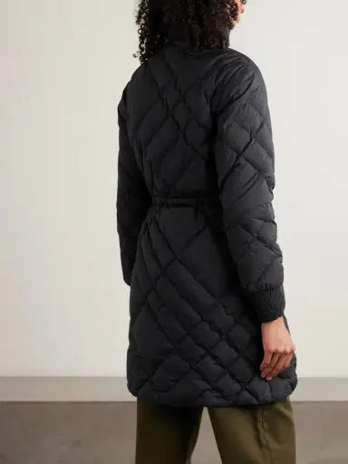 Burberry Appliquéd Leather-trimmed Padded Quilted Shell Down Jacket | Thumbnail 4 Burberry Appliquéd Leather-trimmed Padded Quilted Shell Down Jacket | Thumbnail 4