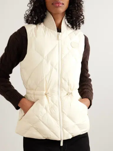 Burberry Appliquéd Leather-trimmed Padded Quilted Shell Down Vest | Thumbnail 3 Burberry Appliquéd Leather-trimmed Padded Quilted Shell Down Vest | Thumbnail 3