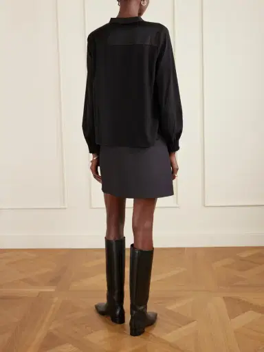 La Ligne Francine Button-detailed Crepe Blouse | Thumbnail 4