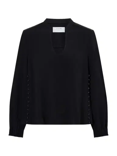 La Ligne Francine Button-detailed Crepe Blouse | Thumbnail 1