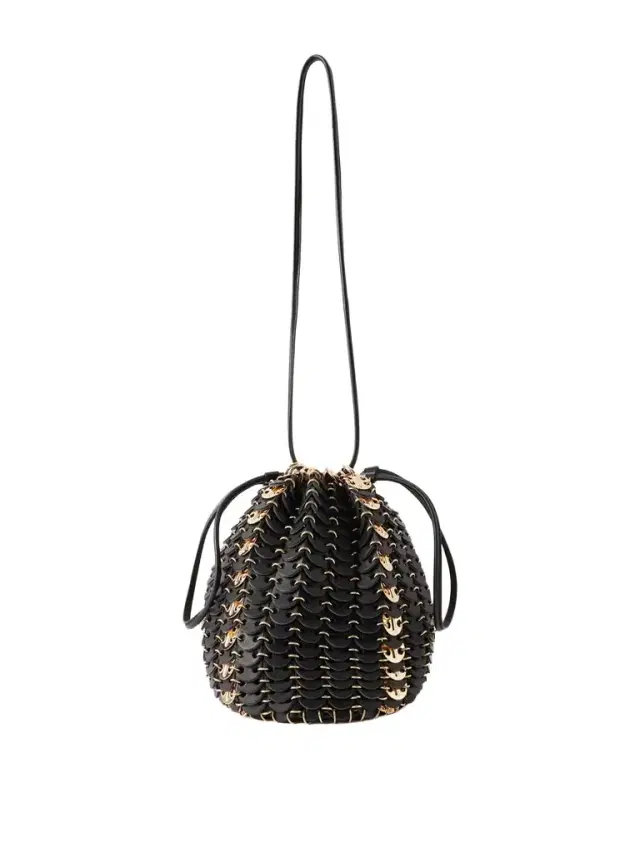 Bucket Flip Reversible Leather And Chainmail Shoulder Bag