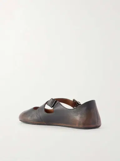 Alaïa Criss Cross Leather Ballet Flats | Thumbnail 3