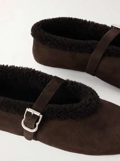 Alaïa Buckled Shearling Ballet Flats | Thumbnail 5 Alaïa Buckled Shearling Ballet Flats | Thumbnail 5