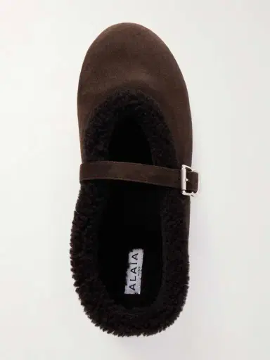 Alaïa Buckled Shearling Ballet Flats | Thumbnail 6 Alaïa Buckled Shearling Ballet Flats | Thumbnail 6