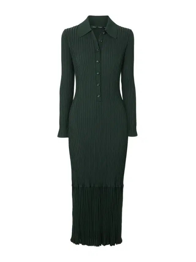 Luiza Sunburst Ribbed Midi Dress