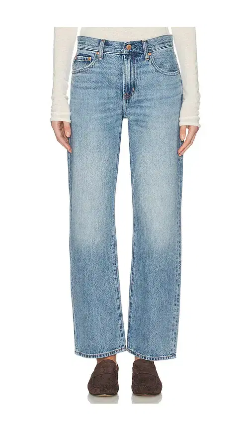 Lexi Mid Rise Bowed Straight Jeans