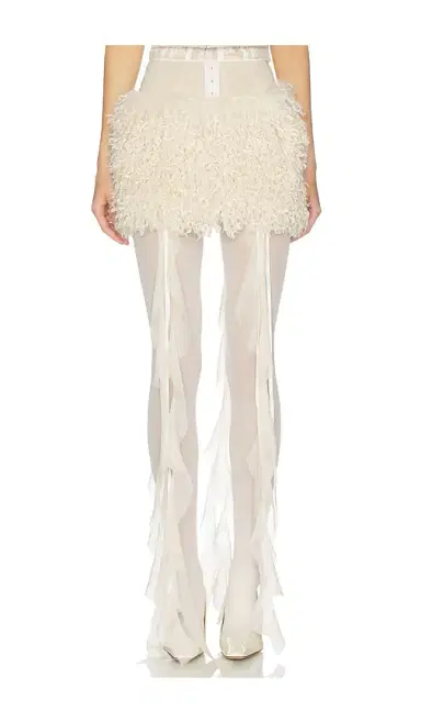 Aniye Records Nika Faux Fur Mini Skirt | Thumbnail 1