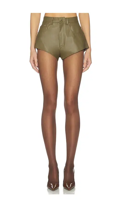 LaPointe Stretch Faux Leather Mini Short