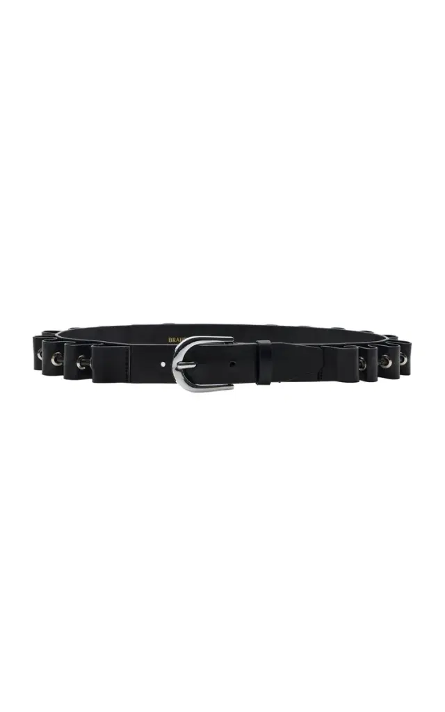 Brandon Maxwell The Steele Eyelet Ruffled Belt
