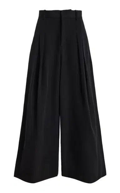 Rosie Assoulin Pleated Wide Leg Cotton Pants | Thumbnail 1