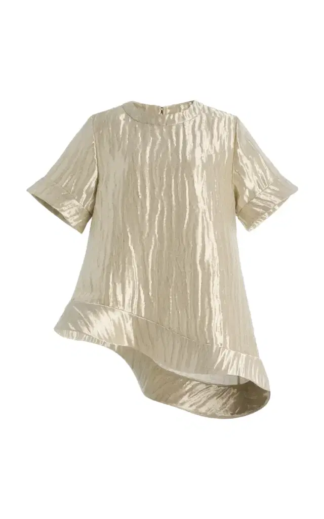 Rosie Assoulin Ride the Wave Silk-Blend Top