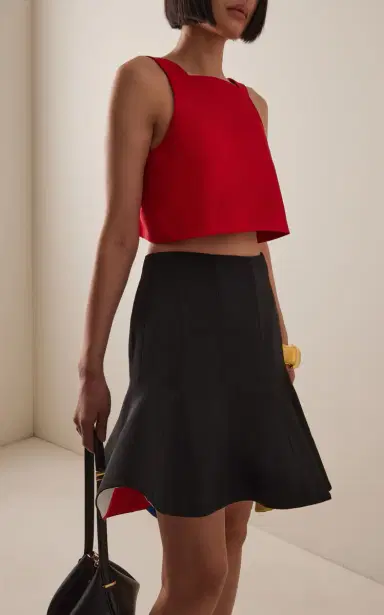 Rosie Assoulin Cotton Grosgrain Crop Top | Thumbnail 2