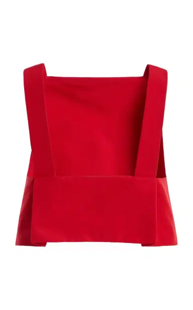 Rosie Assoulin Cotton Grosgrain Crop Top | Thumbnail 5