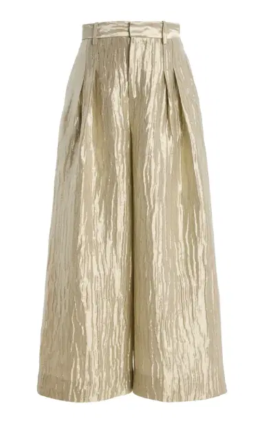 Rosie Assoulin Silver Wide Leg Pants | Thumbnail 1