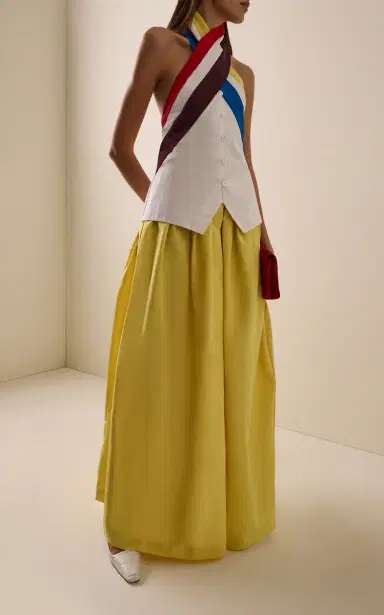 Rosie Assoulin Skant Grosgrain Cotton Maxi Skirt | Thumbnail 2