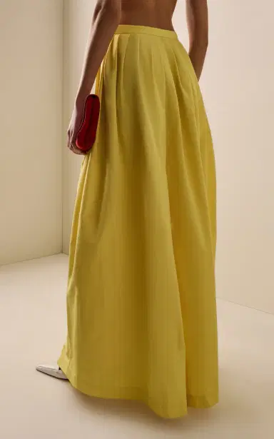 Rosie Assoulin Skant Grosgrain Cotton Maxi Skirt | Thumbnail 4