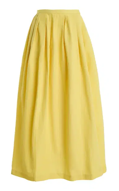 Rosie Assoulin Skant Grosgrain Cotton Maxi Skirt | Thumbnail 6