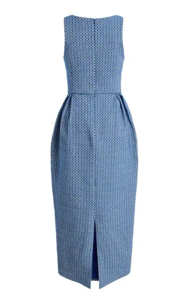 Rosie Assoulin Peg Woven Midi Dress | Thumbnail 3
