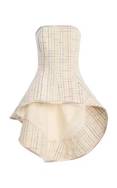 Rosie Assoulin Tilt -Whirl Checked Silk Top | Thumbnail 1 Rosie Assoulin Tilt -Whirl Checked Silk Top | Thumbnail 1