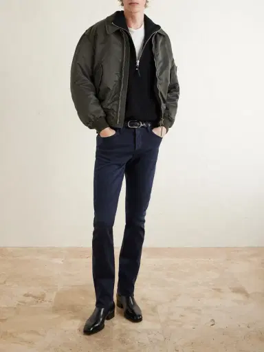 Tom Ford Slim-Fit Straight-Leg Cotton-Blend Corduroy Trousers - Men | Thumbnail 2