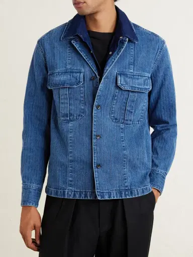 Tom Ford Herringbone Denim Overshirt - Men | Thumbnail 3