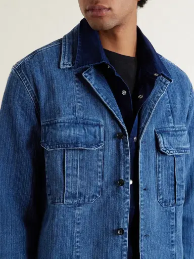 Tom Ford Herringbone Denim Overshirt - Men | Thumbnail 5