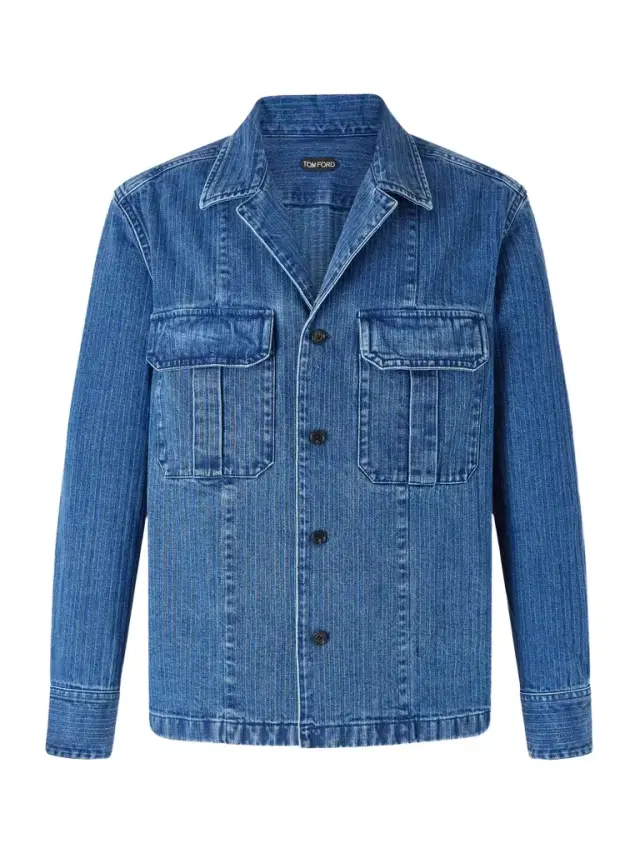 Tom Ford Herringbone Denim Overshirt - Men