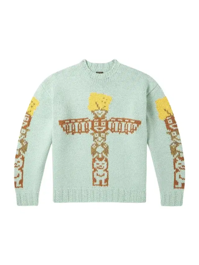 KAPITAL Peckish Totem Pole Intarsia Wool Sweater - Men