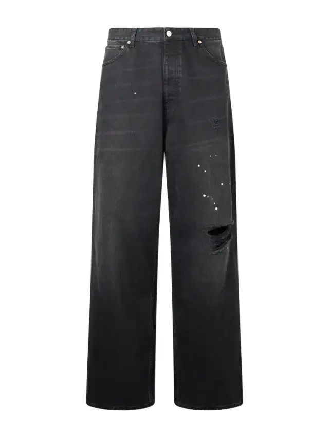 Vetements Paint-Splattered Distressed Straight-Leg Jeans - Men