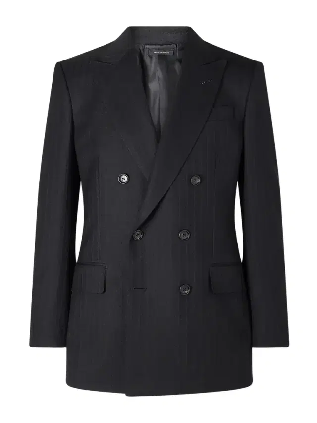 Tom Ford Double-Breasted Pinstriped Wool Suit Jacket - Men