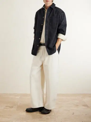 Loewe Anagram Logo-Embroidered Denim Overshirt - Men | Thumbnail 2