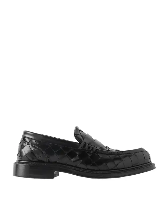 James Intrecciato Leather Loafers