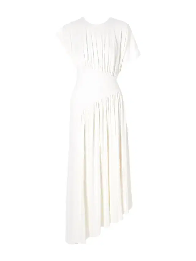 Asymmetric Draped Stretch-crepe Midi Dress