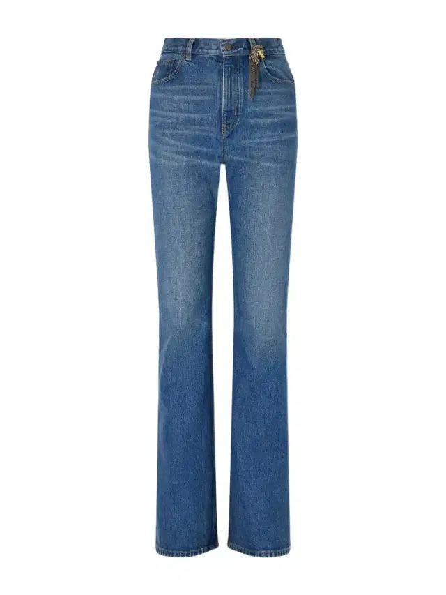 Embellished High-rise Straight-leg Organic Jeans