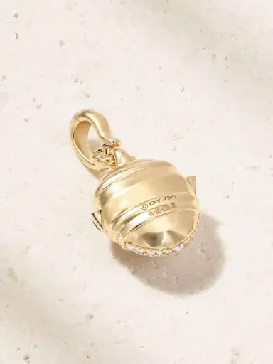 David Yurman 18-karat Gold, Diamond And Emerald Pendant | Thumbnail 3 David Yurman 18-karat Gold, Diamond And Emerald Pendant | Thumbnail 3