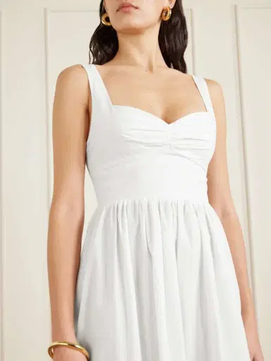 Matteau Gathered Organic Cotton-poplin Midi Dress | Thumbnail 4 Matteau Gathered Organic Cotton-poplin Midi Dress | Thumbnail 4