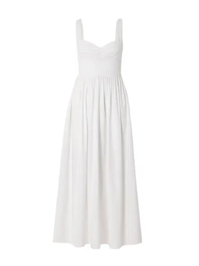 Matteau Gathered Organic Cotton-poplin Midi Dress
