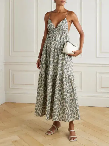 Matteau Printed Organic Cotton-poplin Midi Dress | Thumbnail 2 Matteau Printed Organic Cotton-poplin Midi Dress | Thumbnail 2