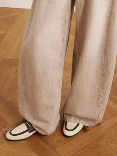Brunello Cucinelli Leather-trimmed Raffia Slip-ons | Thumbnail 2 Brunello Cucinelli Leather-trimmed Raffia Slip-ons | Thumbnail 2