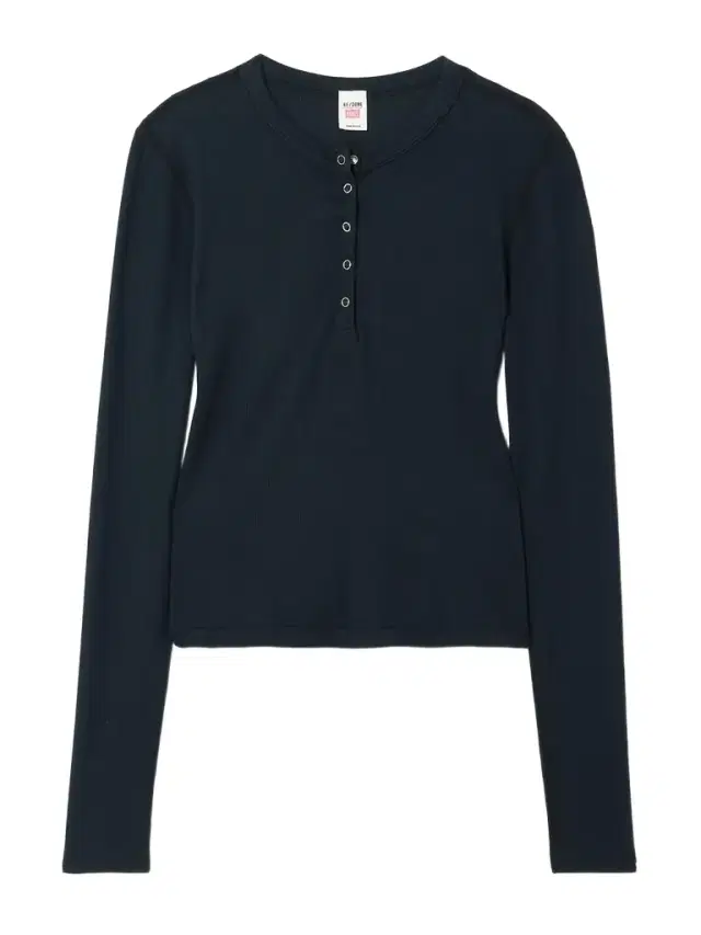 + Hanes Ribbed Stretch-modal Henley T-shirt