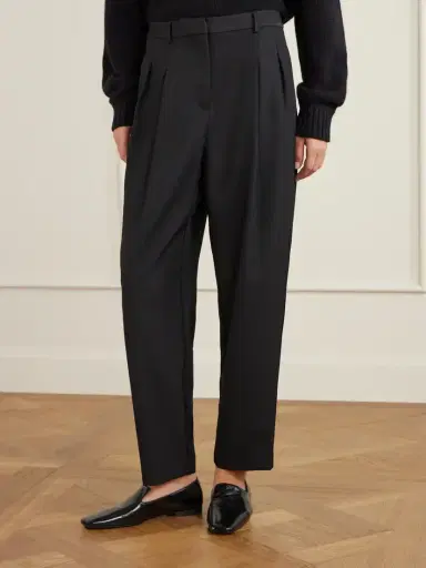 TWP Cornelia St. Satin-trimmed Wool Tapered Pants | Thumbnail 3