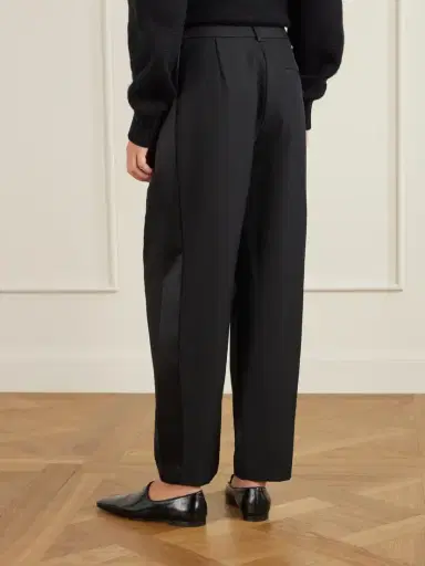 TWP Cornelia St. Satin-trimmed Wool Tapered Pants | Thumbnail 4