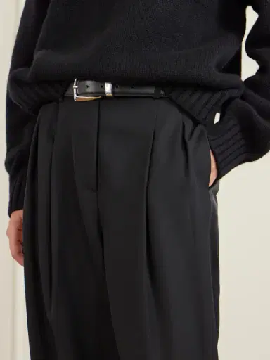 TWP Cornelia St. Satin-trimmed Wool Tapered Pants | Thumbnail 5