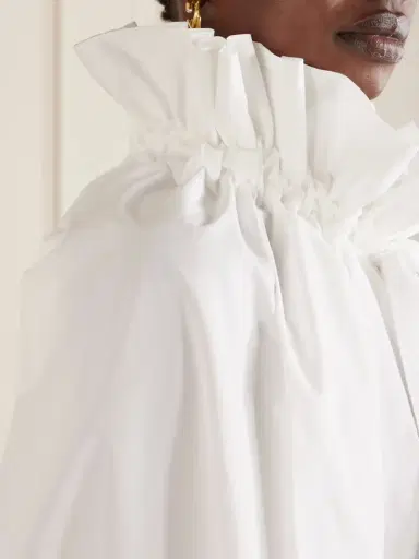 Patou Tie-detailed Ruffled Cotton-poplin Blouse | Thumbnail 5 Patou Tie-detailed Ruffled Cotton-poplin Blouse | Thumbnail 5