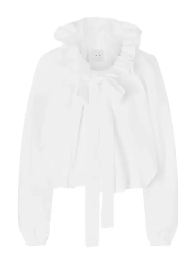 Tie-detailed Ruffled Cotton-poplin Blouse