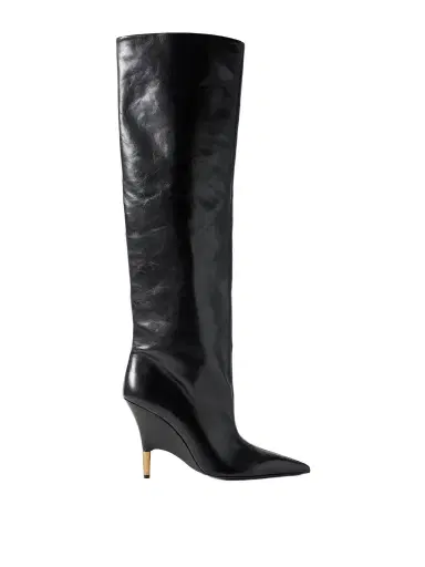 Khaite Bella Leather Knee Boots | Thumbnail 1 Khaite Bella Leather Knee Boots | Thumbnail 1