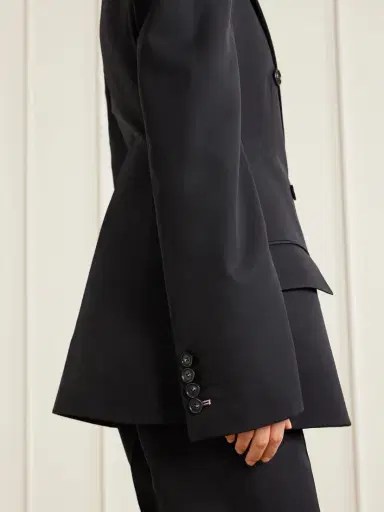 Stella McCartney Double-breasted Twill-trimmed Wool Blazer | Thumbnail 4 Stella McCartney Double-breasted Twill-trimmed Wool Blazer | Thumbnail 4